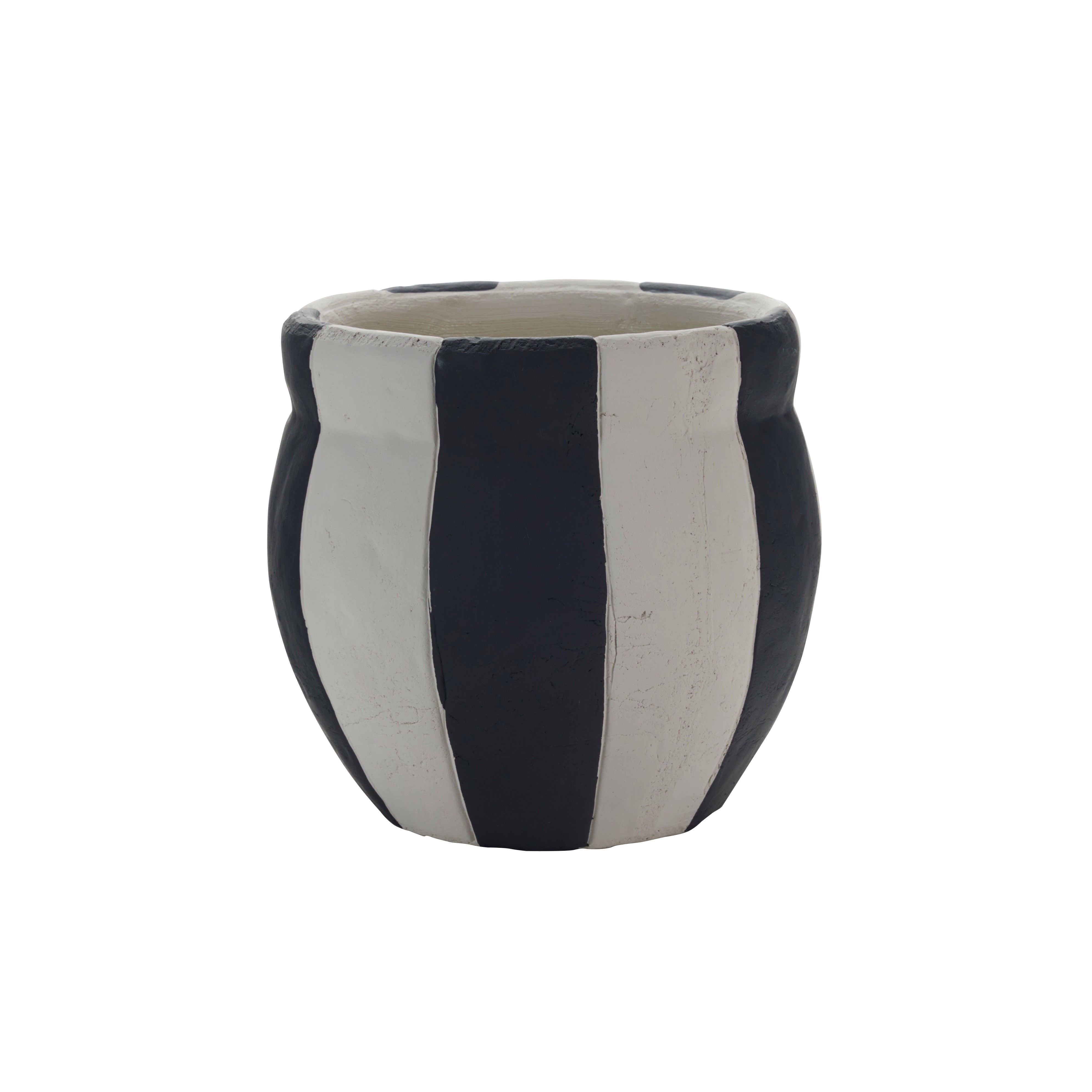 Krukke, sort/hvid - stor