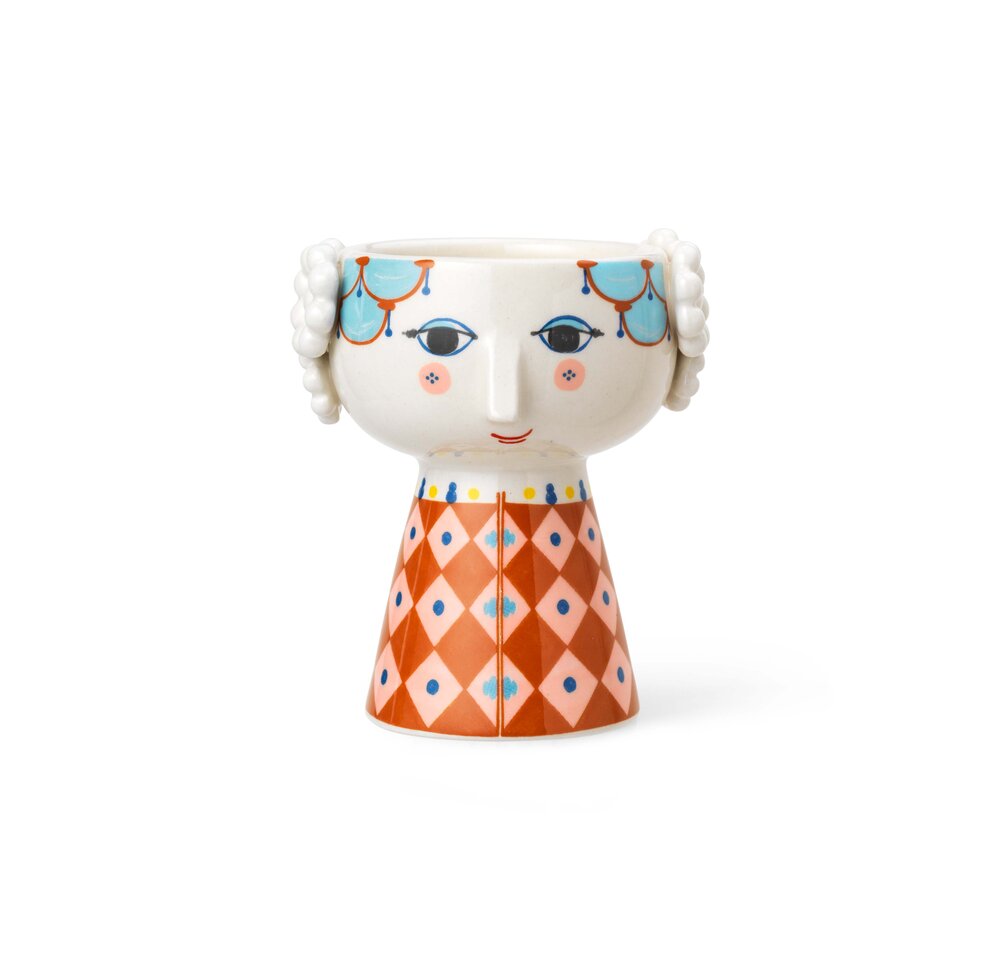 Eva lysestage, terracotta - H9,5 cm