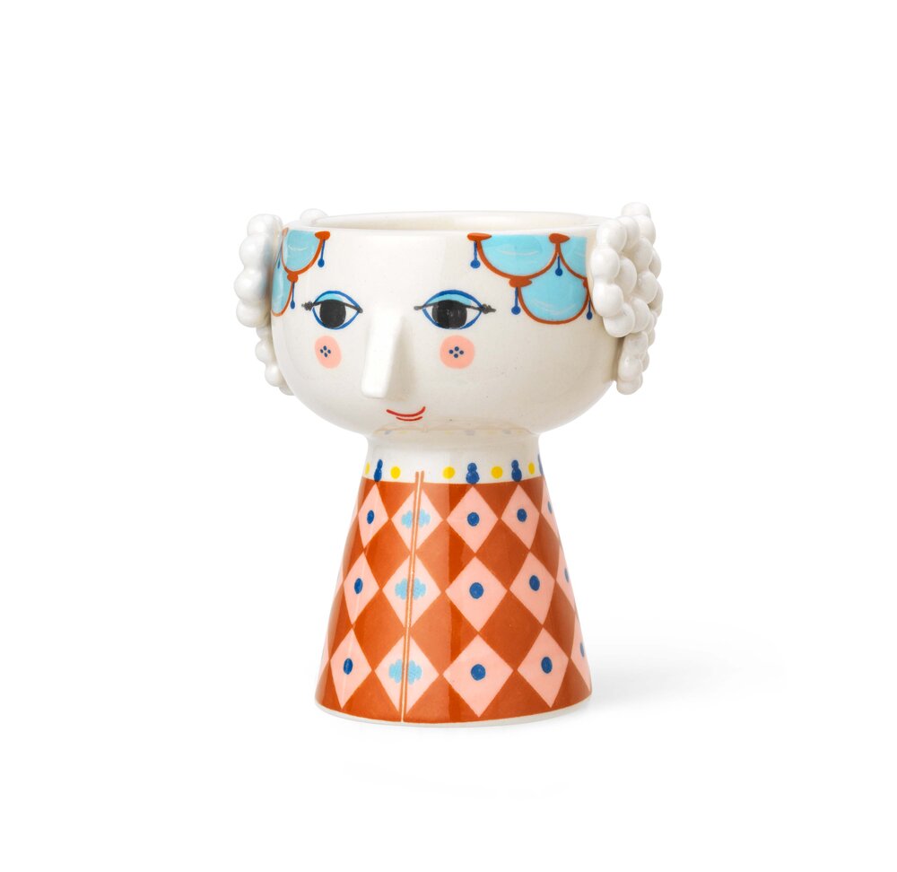 Eva lysestage, terracotta - H9,5 cm