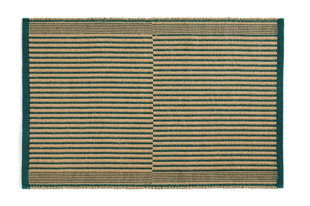 Tapis måtte, sort/grøn - 60x95 cm.