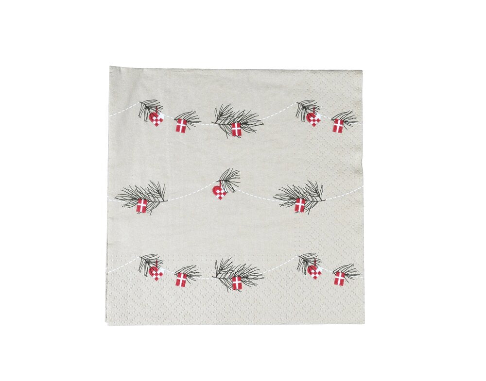 Juleservietter Dansk jul - Natur