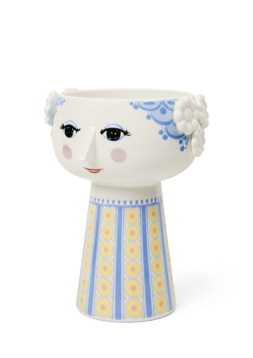 Eva vase, blå - H18,5 cm.