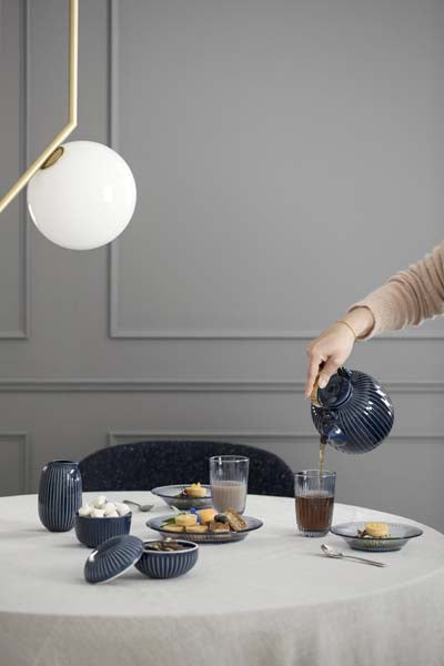 Kähler Hammershøi skål, indigo - Ø:13cm. - Bahne