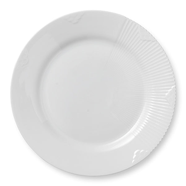 Royal Copenhagen Hvid Elements tallerken - 22 cm. - Bahne
