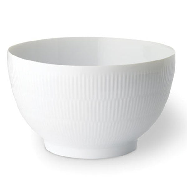 Royal Copenhagen Hvid Riflet salatskål - 310 cl. - Bahne