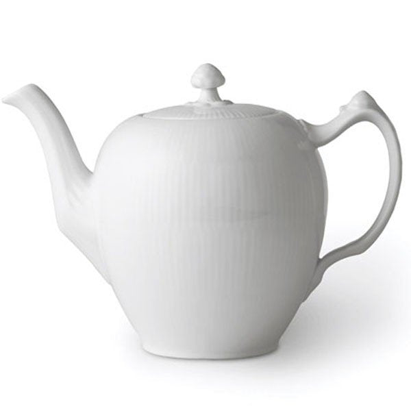 Royal Copenhagen Hvid riflet tekande - 100 cl. - Bahne