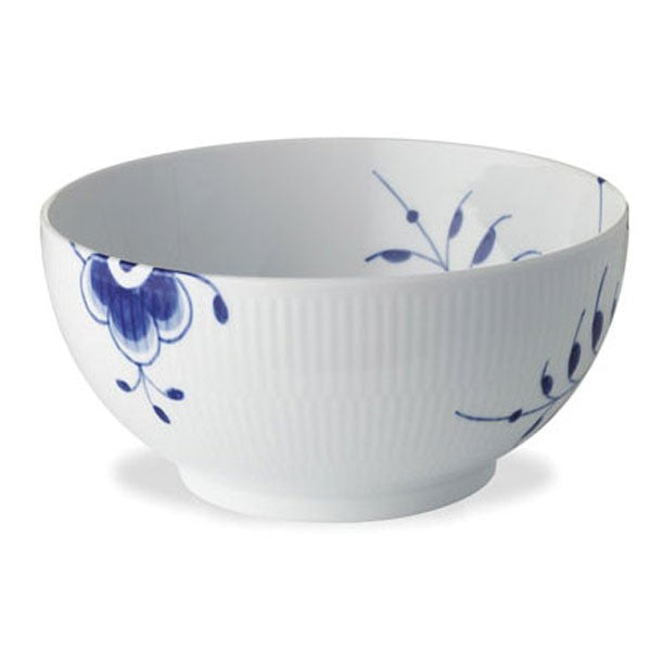 Royal Copenhagen Blå Mega riflet skål - 21 cm. - Bahne