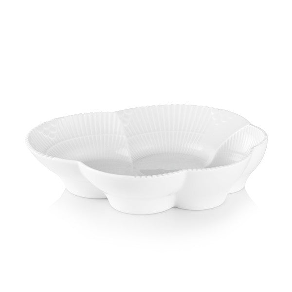 Royal Copenhagen Hvid Elements asiet - 19 cm. - Bahne