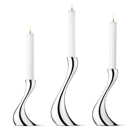 Georg Jensen Cobra lysestagesæt - 3 str. - Bahne