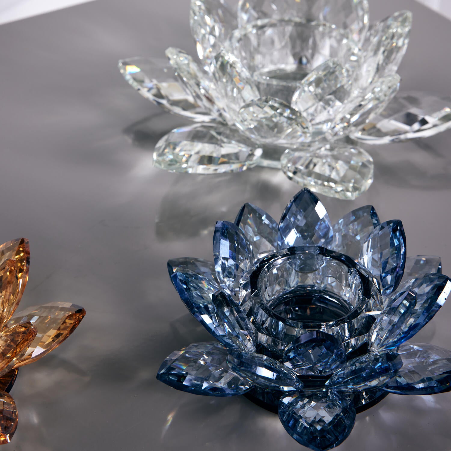 Lotus Votive fyrfadsstage, lille - Light Blue