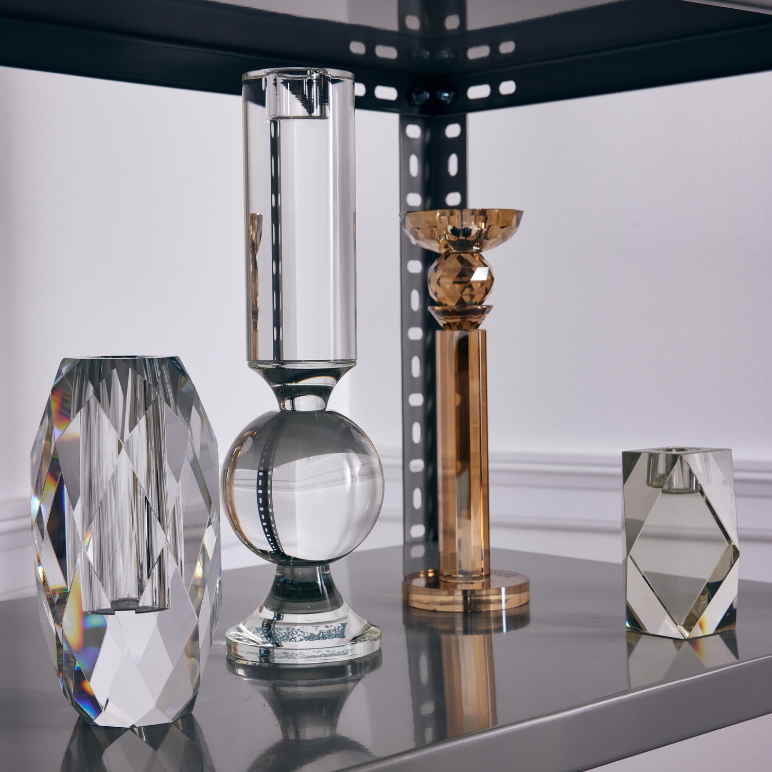 Sirene lysestage, klar - H: 30,5 cm.