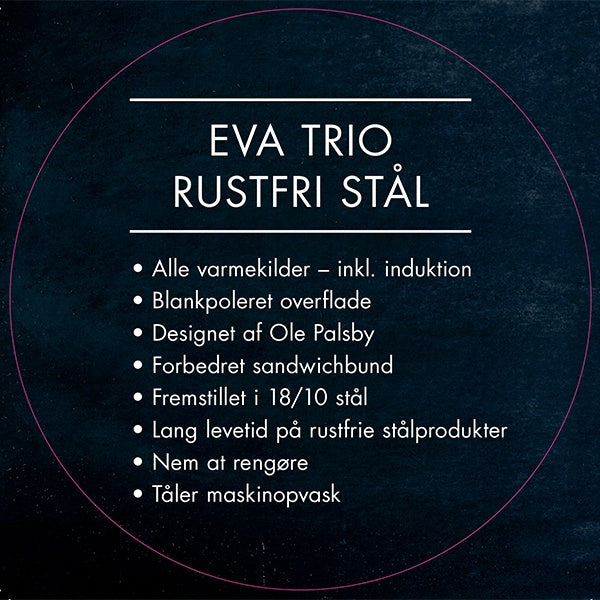 Eva Trio Rustfri stål kasserolle - 1,8 ltr. - Bahne