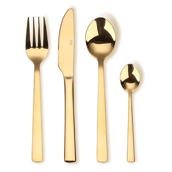 RAW Bestik, 16 dele - guldfarvet - Bahne