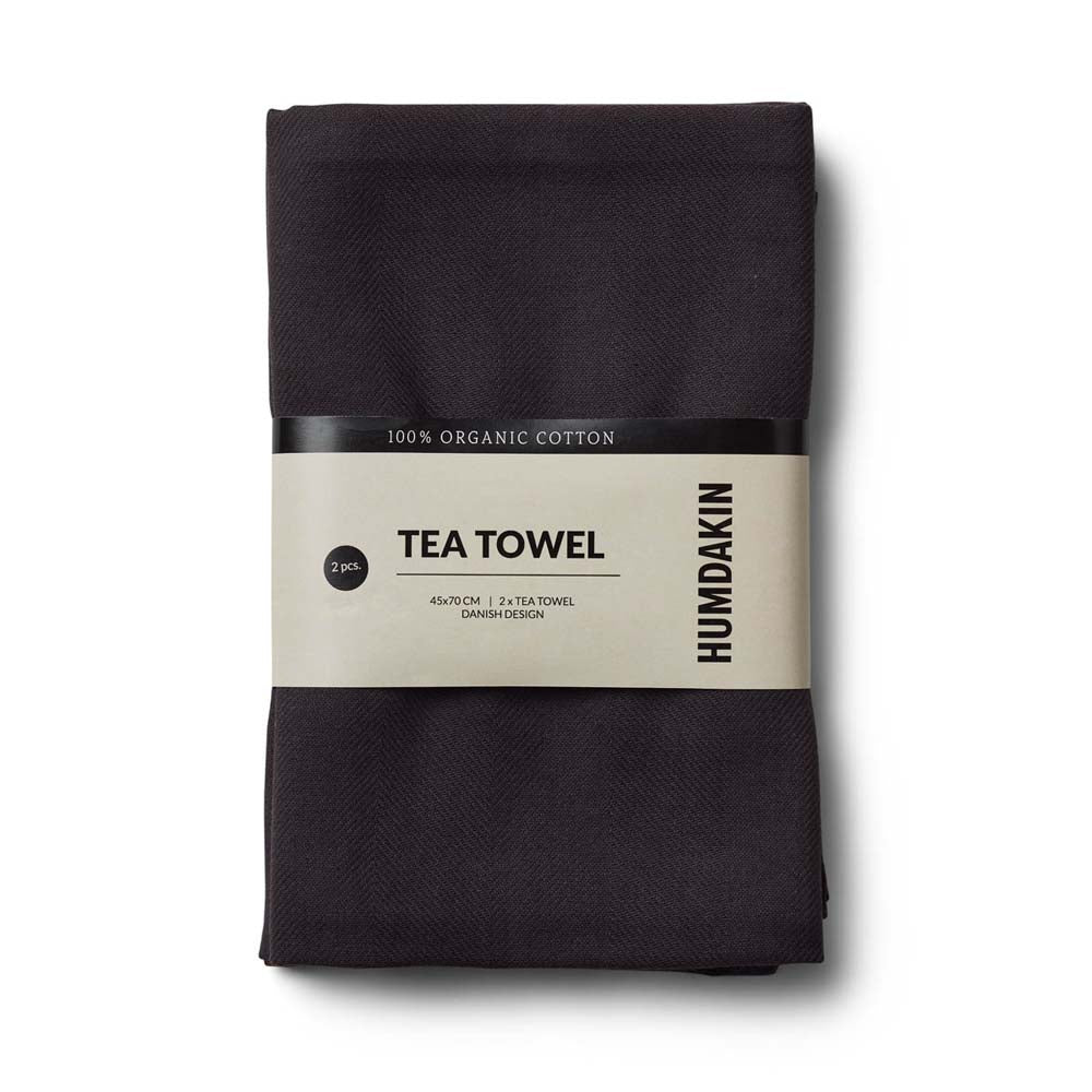 Humdakin Coal viskestykker, økologisk bomuld - 45x70 cm. - Bahne