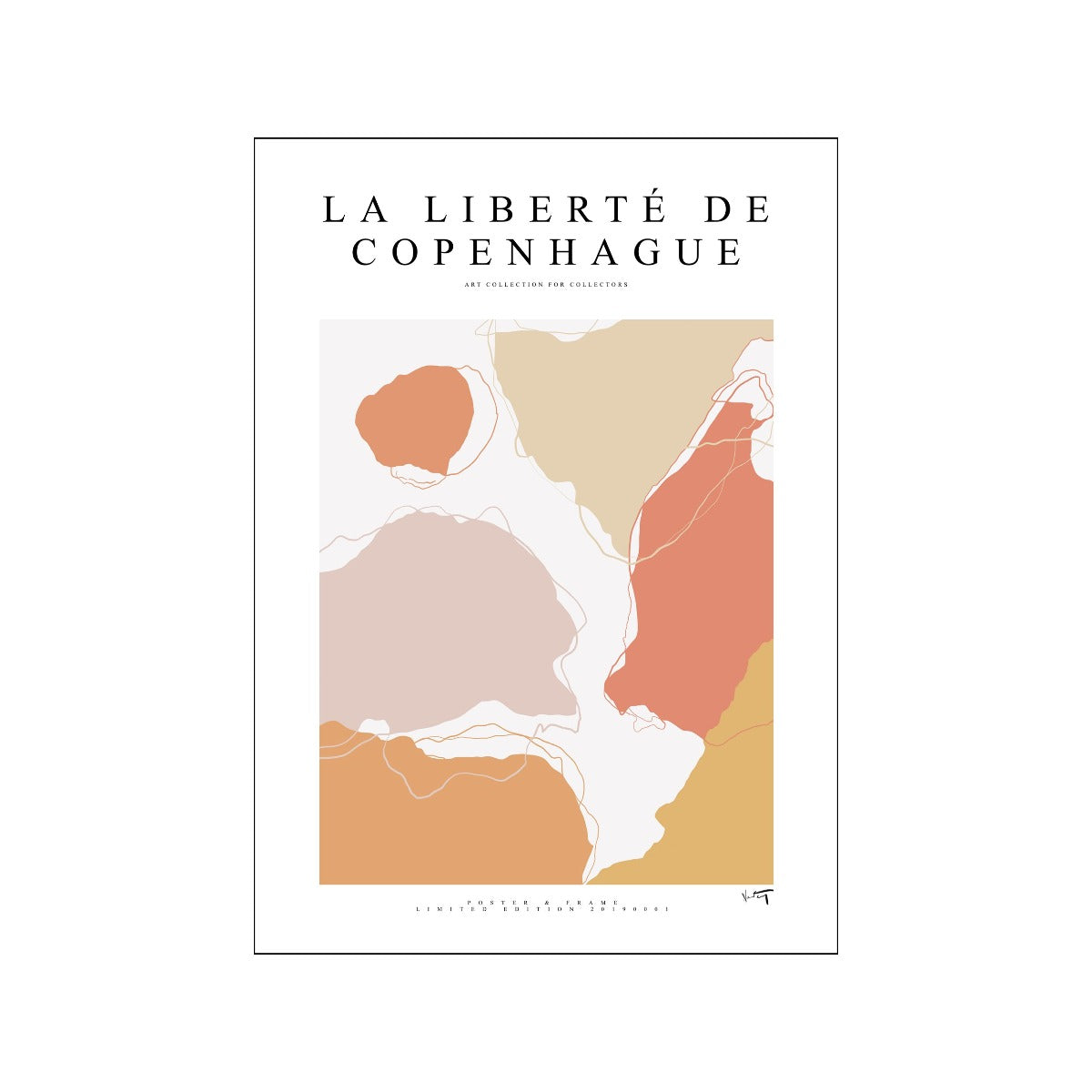 Poster & Frame Collection plakat, La liberté de copenhague - 2019 001 - A3 - Bahne
