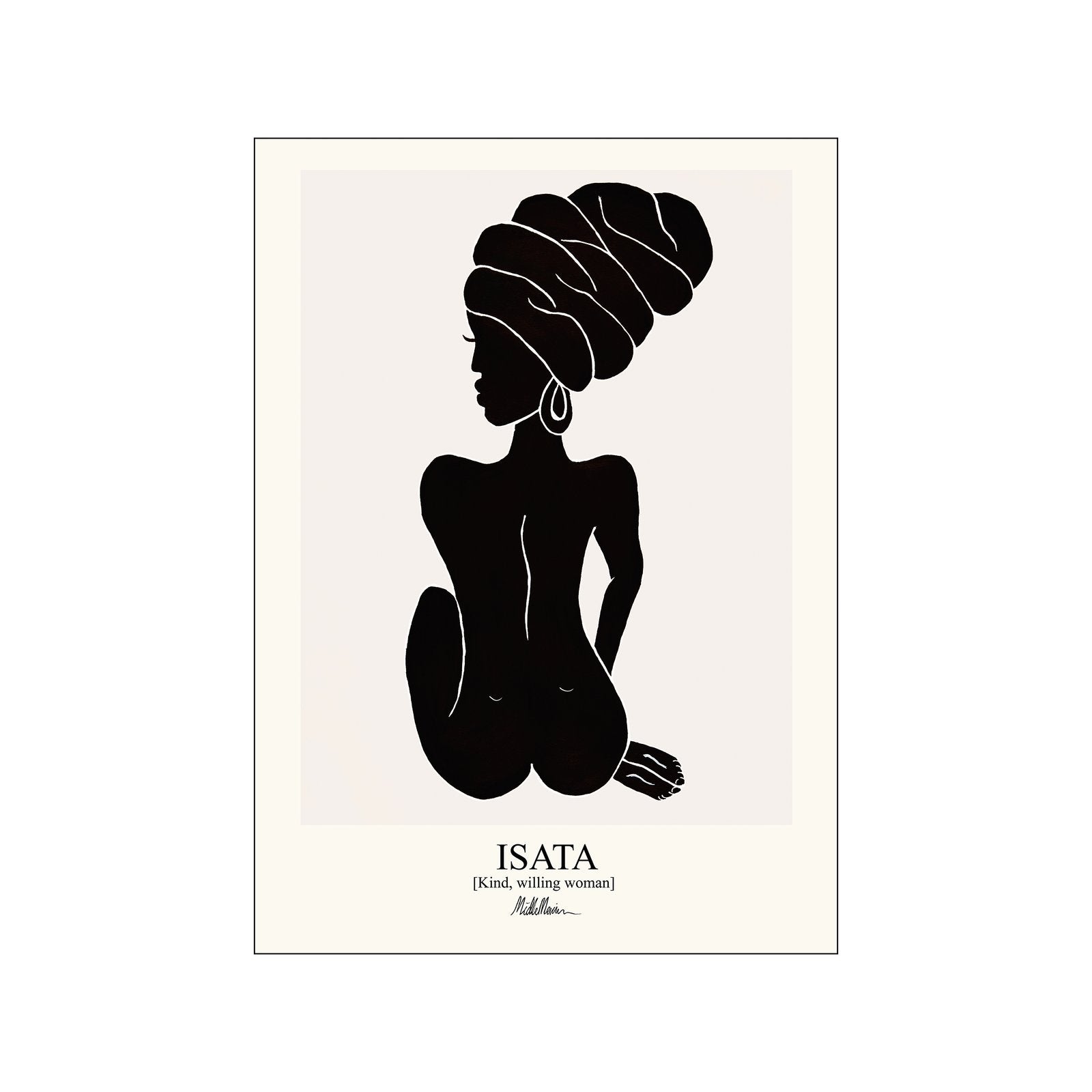 Morais Artworks Isata plakat - Black