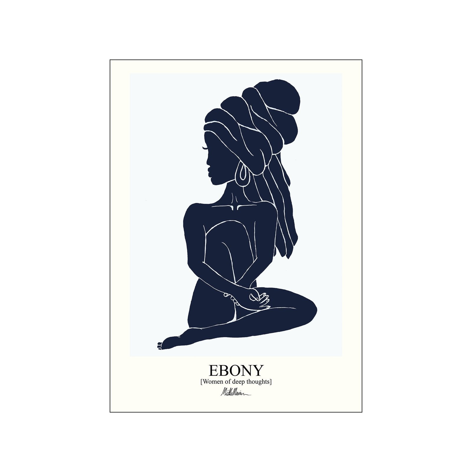 Morais Artworks Ebony plakat - Blue