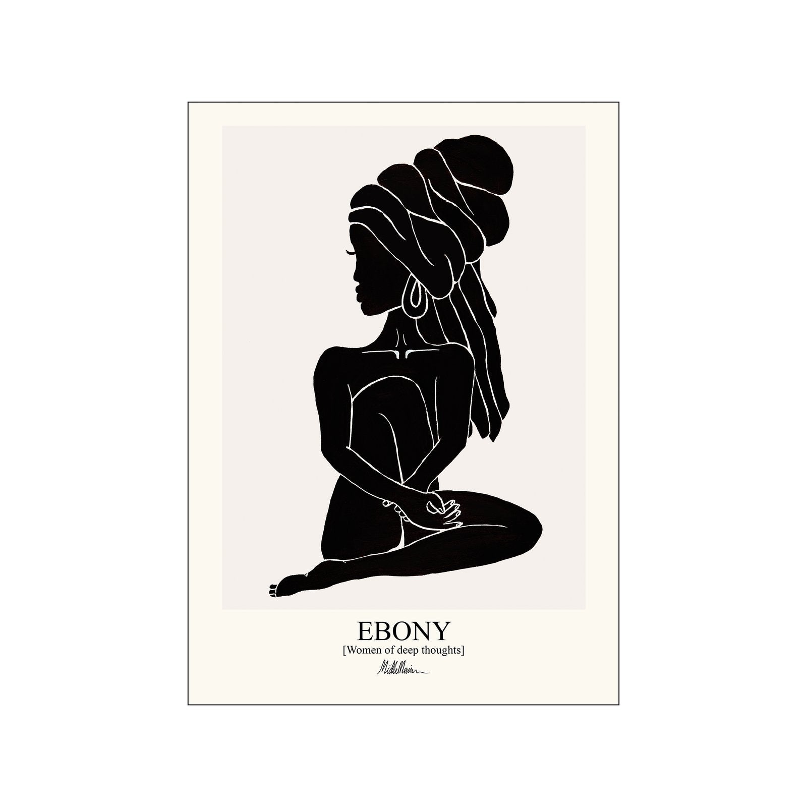 Morais Artworks Ebony plakat - Black