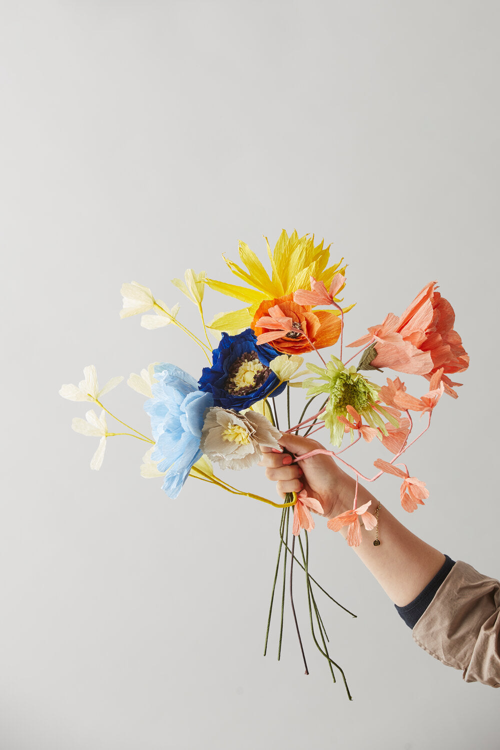 Grand Peony papirblomst - Peach