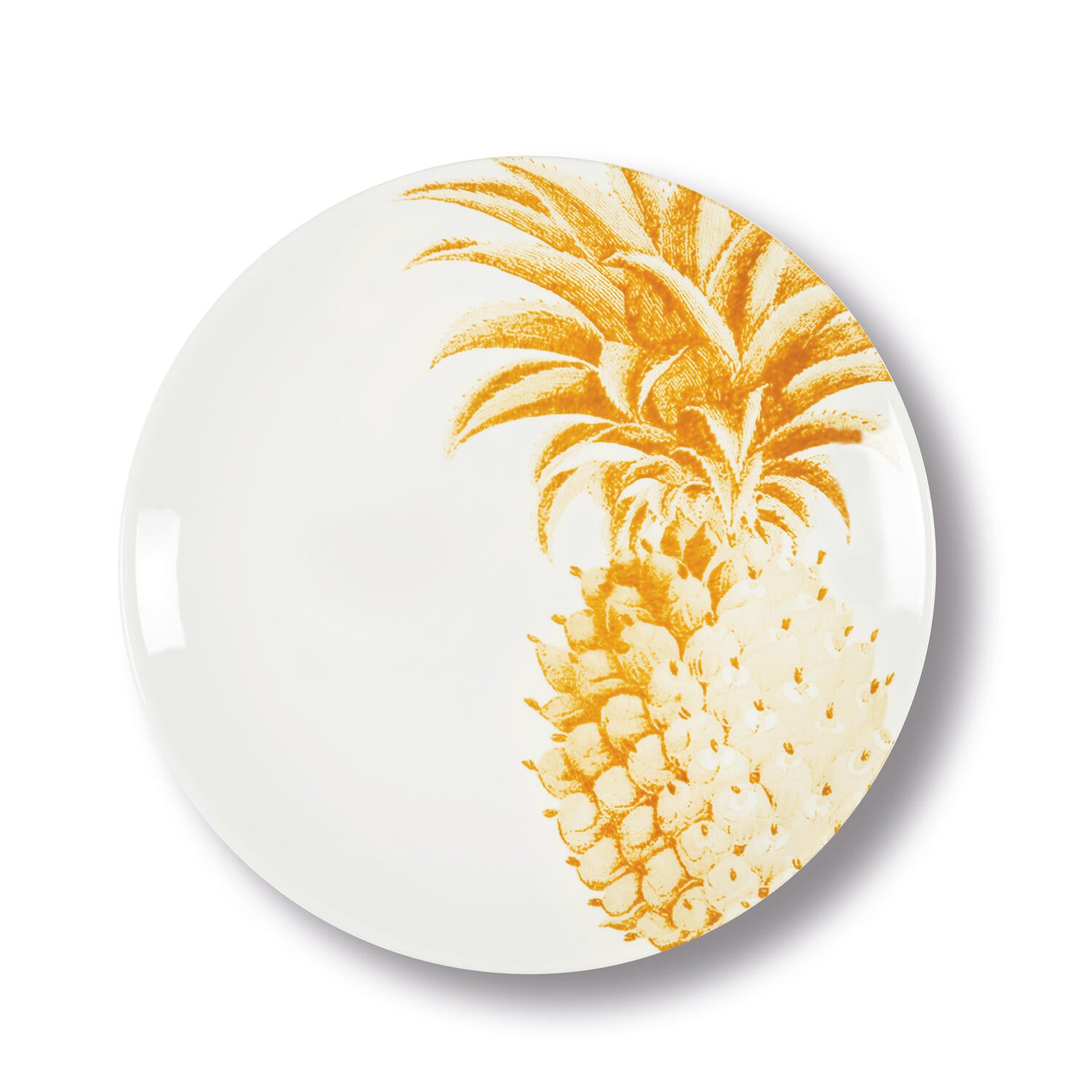 Faune & Flore middagstallerken, ananas, gul - 27 cm