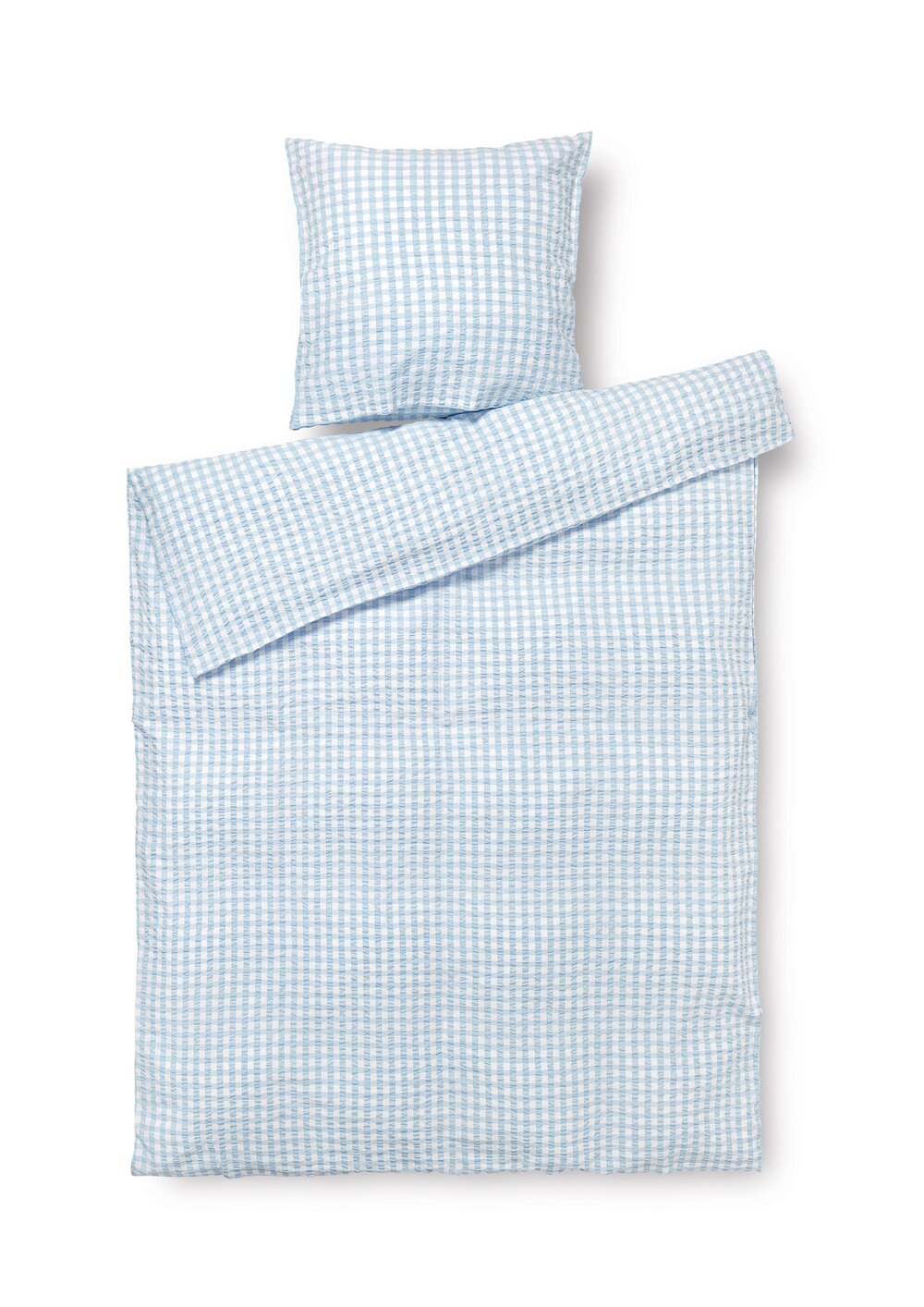 Bæk&Bølge sengetøj - lyseblå/hvid