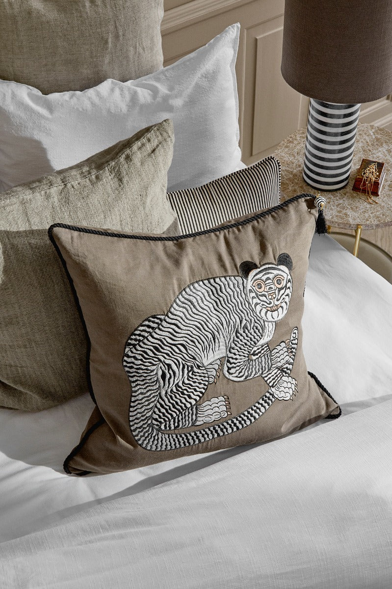 Cozy Living Linen pude, Alpaca - 50 x 50 cm. - Bahne