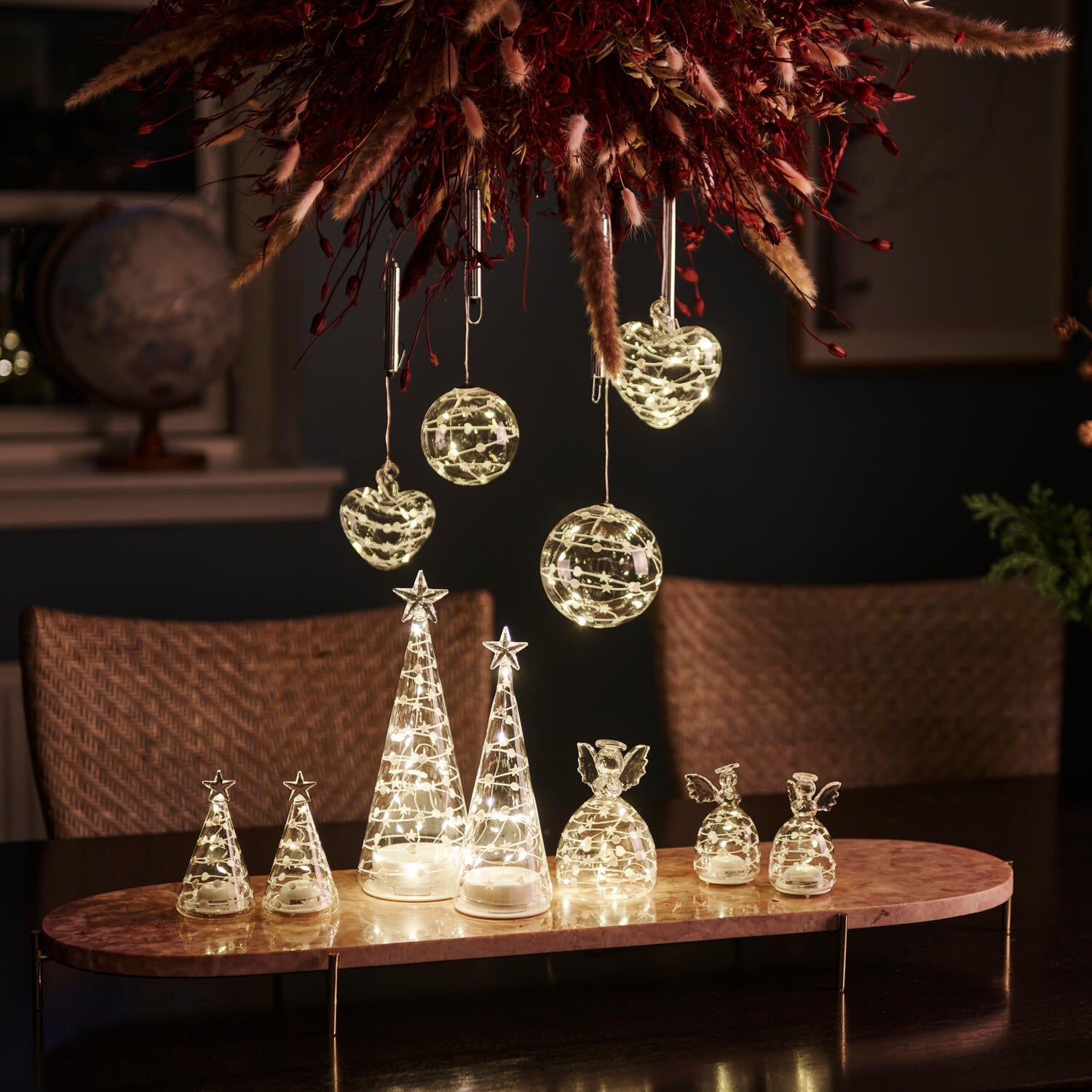 Sweet Christmas Engel (2 stk) - Hvid/klar