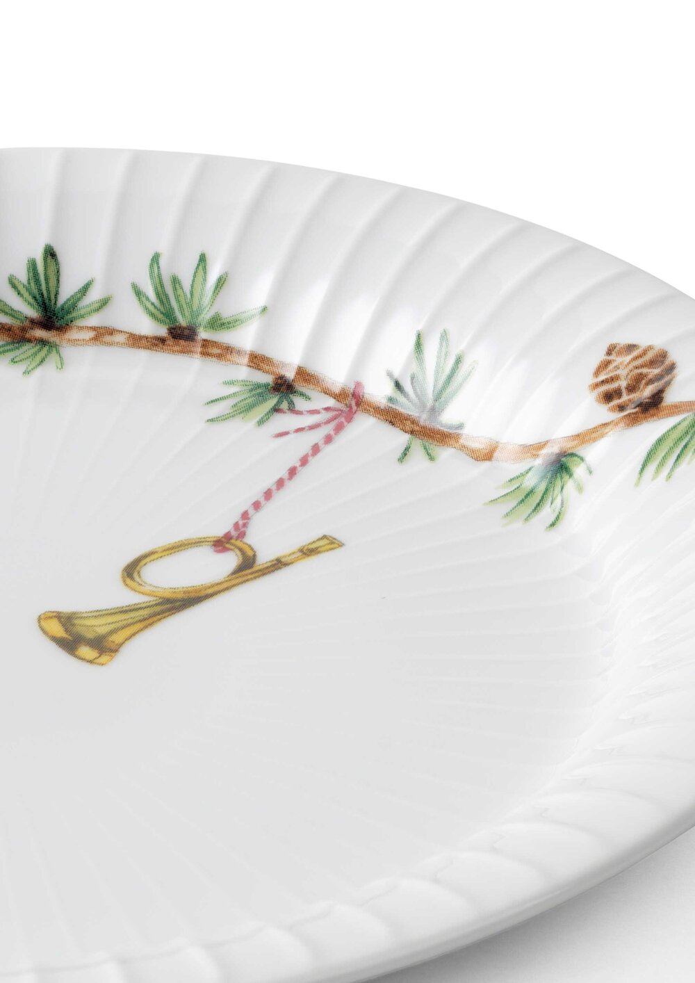 Hammershøi tallerken, hvid dekoration - Ø19