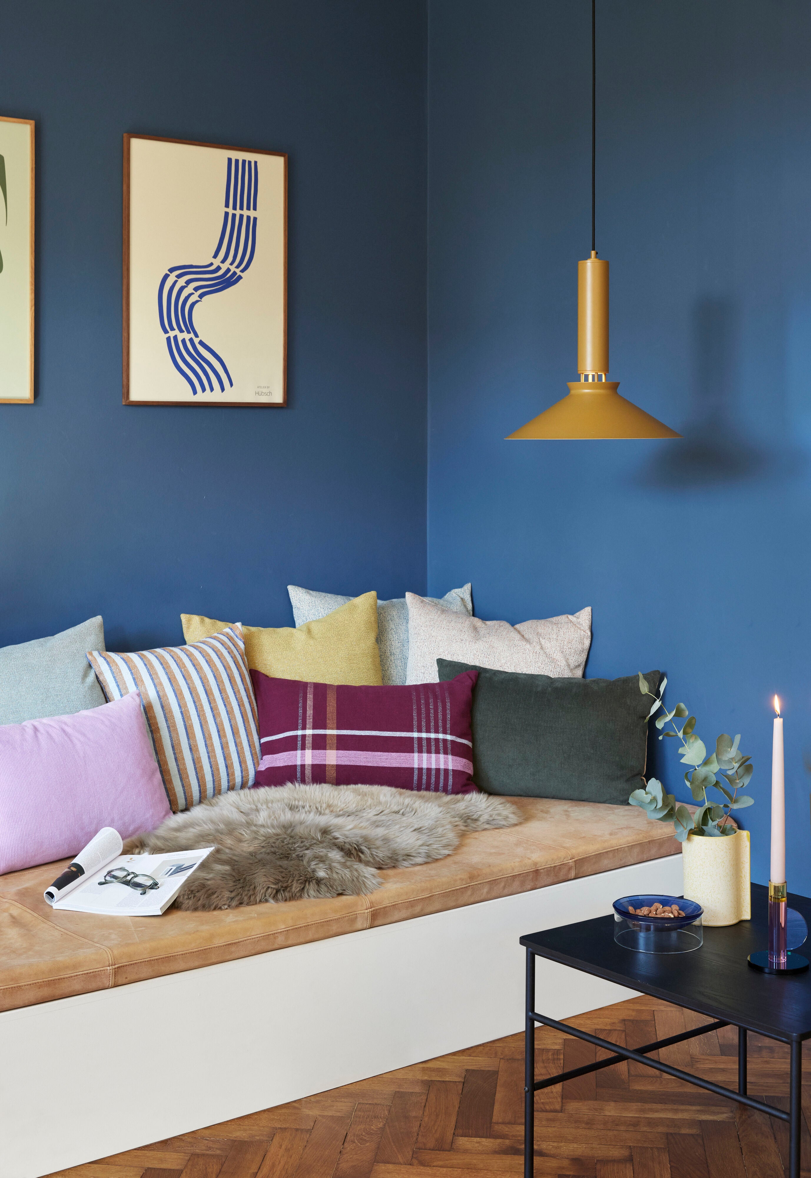 Pavilion pude, blå - 50x50 cm.