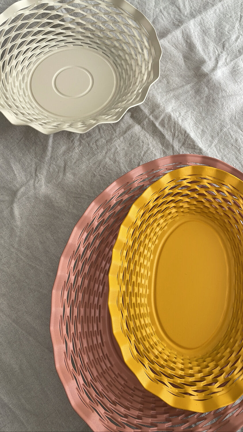 Brødkurv, stor - rosa