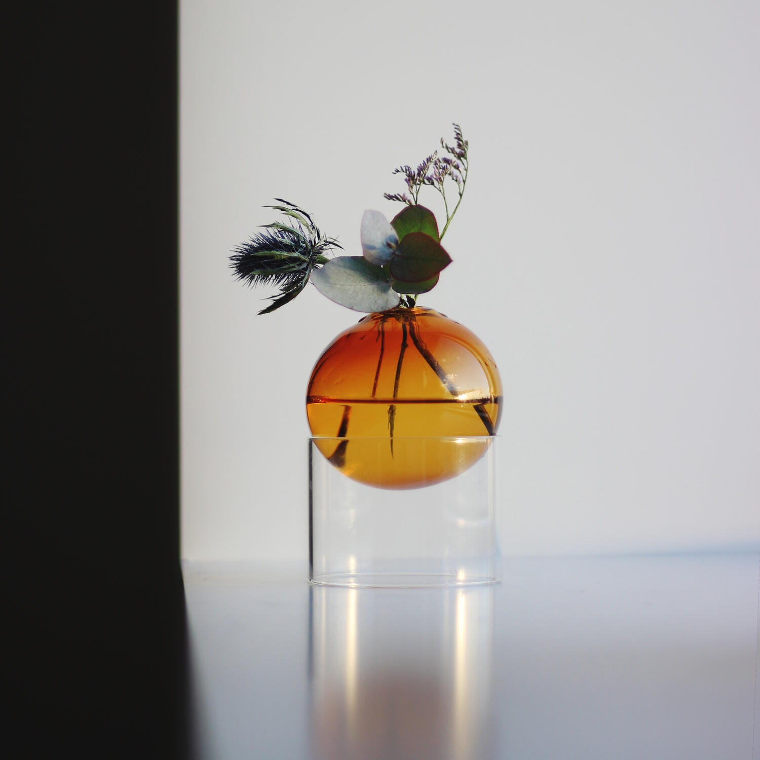 Flower Bubble vase, lav - Amber