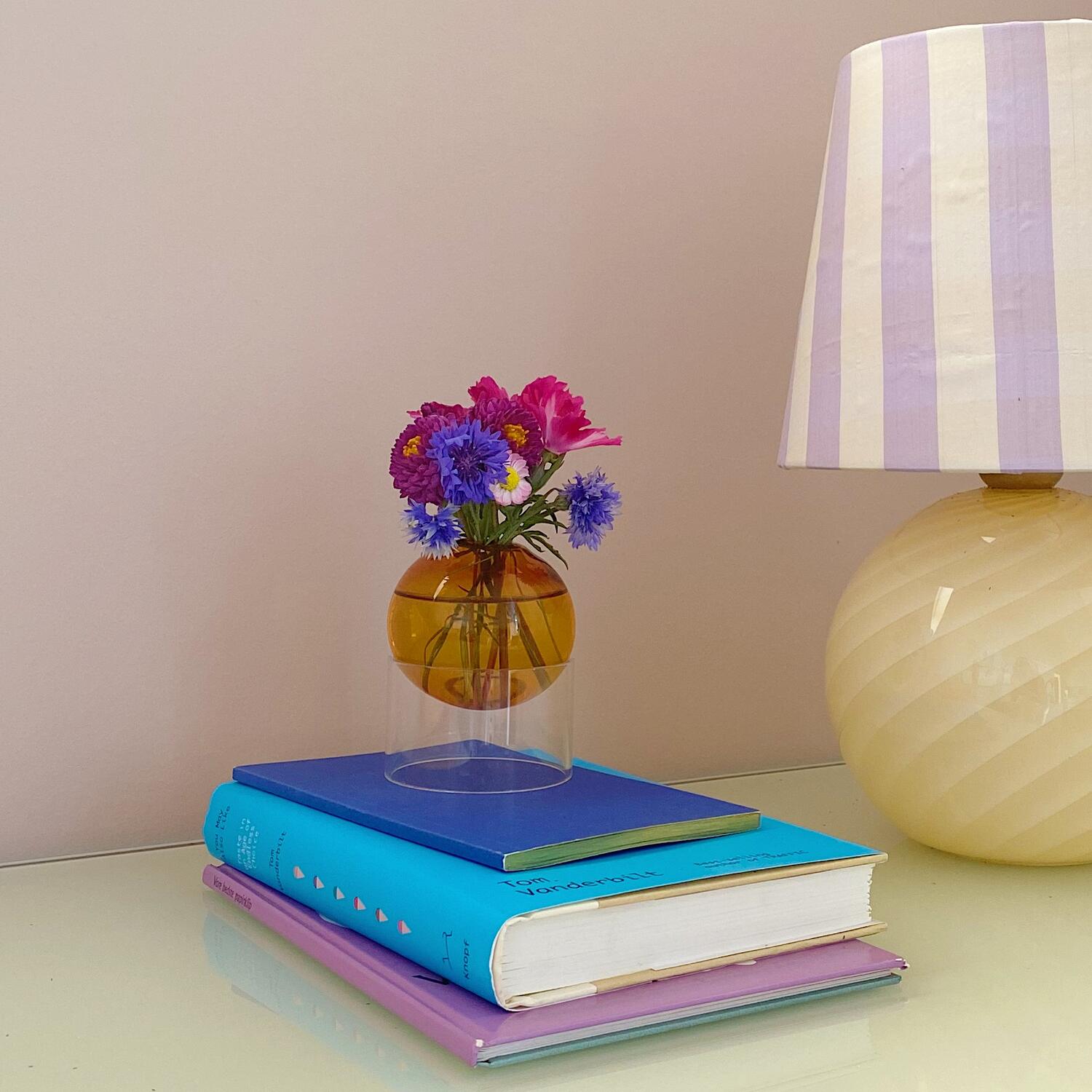 Flower Bubble vase, lav - Amber