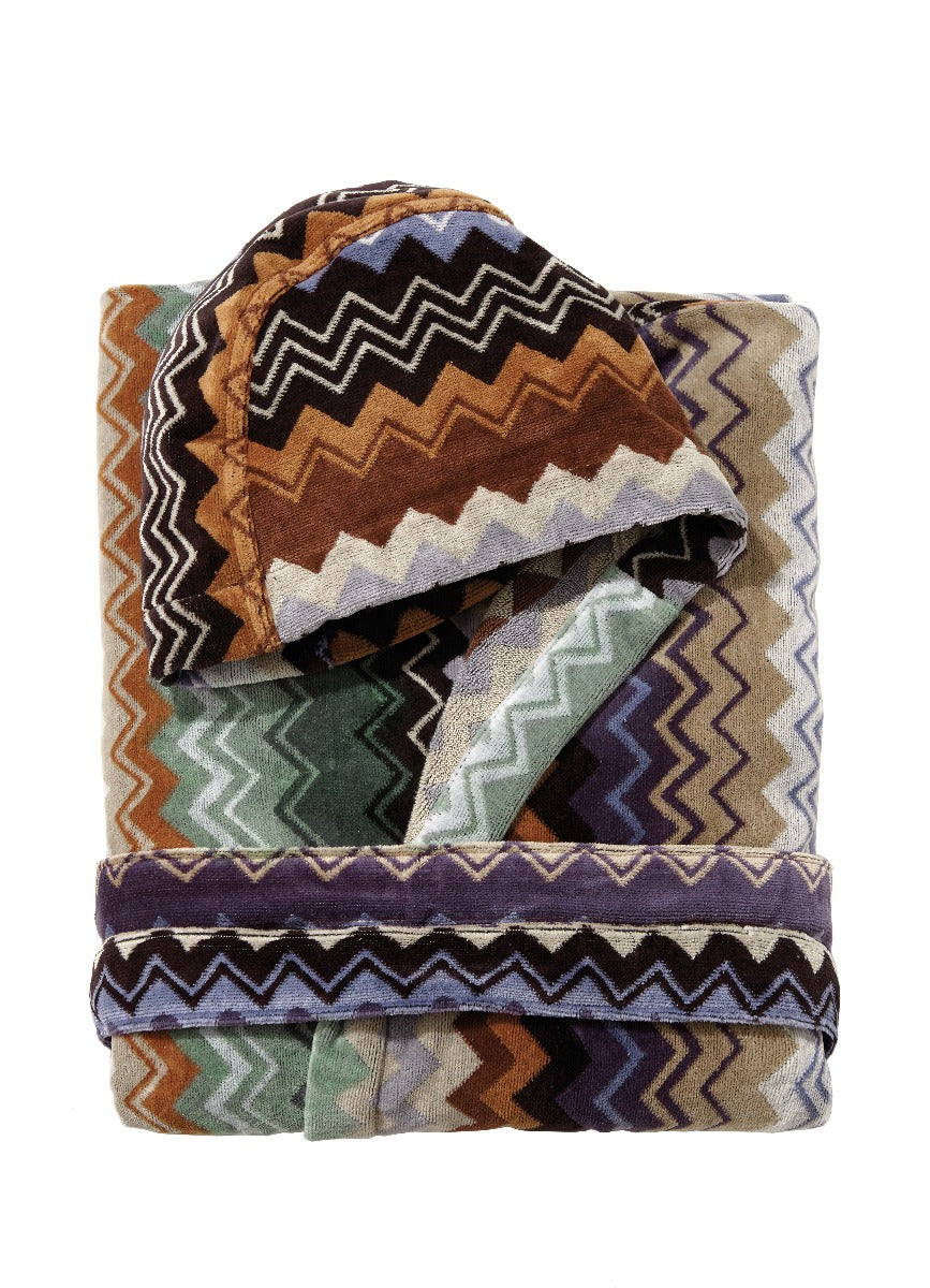 Missoni Home Giacomo bådekåbe - brun/lilla - Bahne