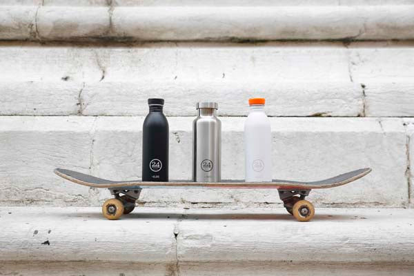 24Bottles 24bottles, Urban vandflaske, sølvfarvet -  500ml. - Bahne