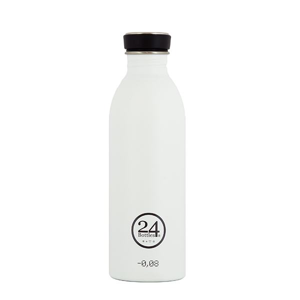 24Bottles 24bottles, Urban vandflaske, hvid -  500ml. - Bahne