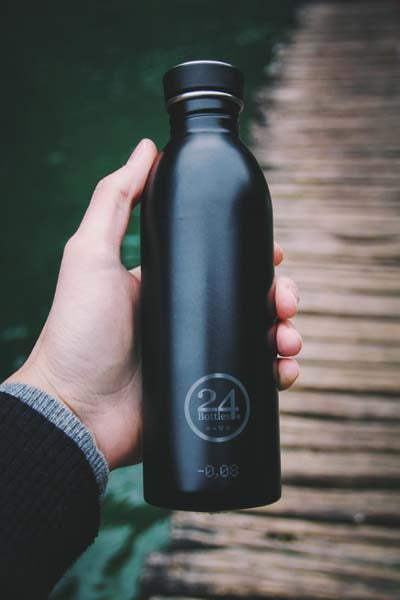 24Bottles 24bottles, Urban vandflaske, sort -  500ml. - Bahne