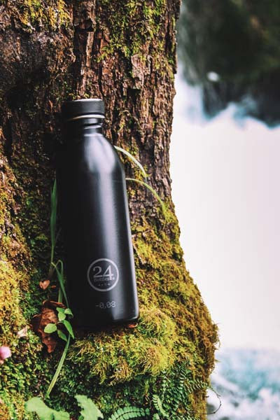 24Bottles 24bottles, Urban vandflaske, sort -  500ml. - Bahne