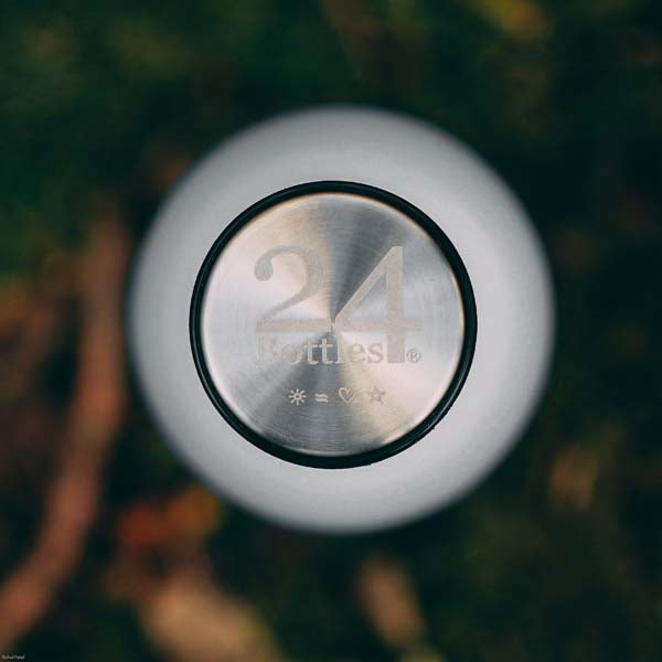 24Bottles 24bottles, Litro vandflaske, sølvfarvet -  1000ml. - Bahne