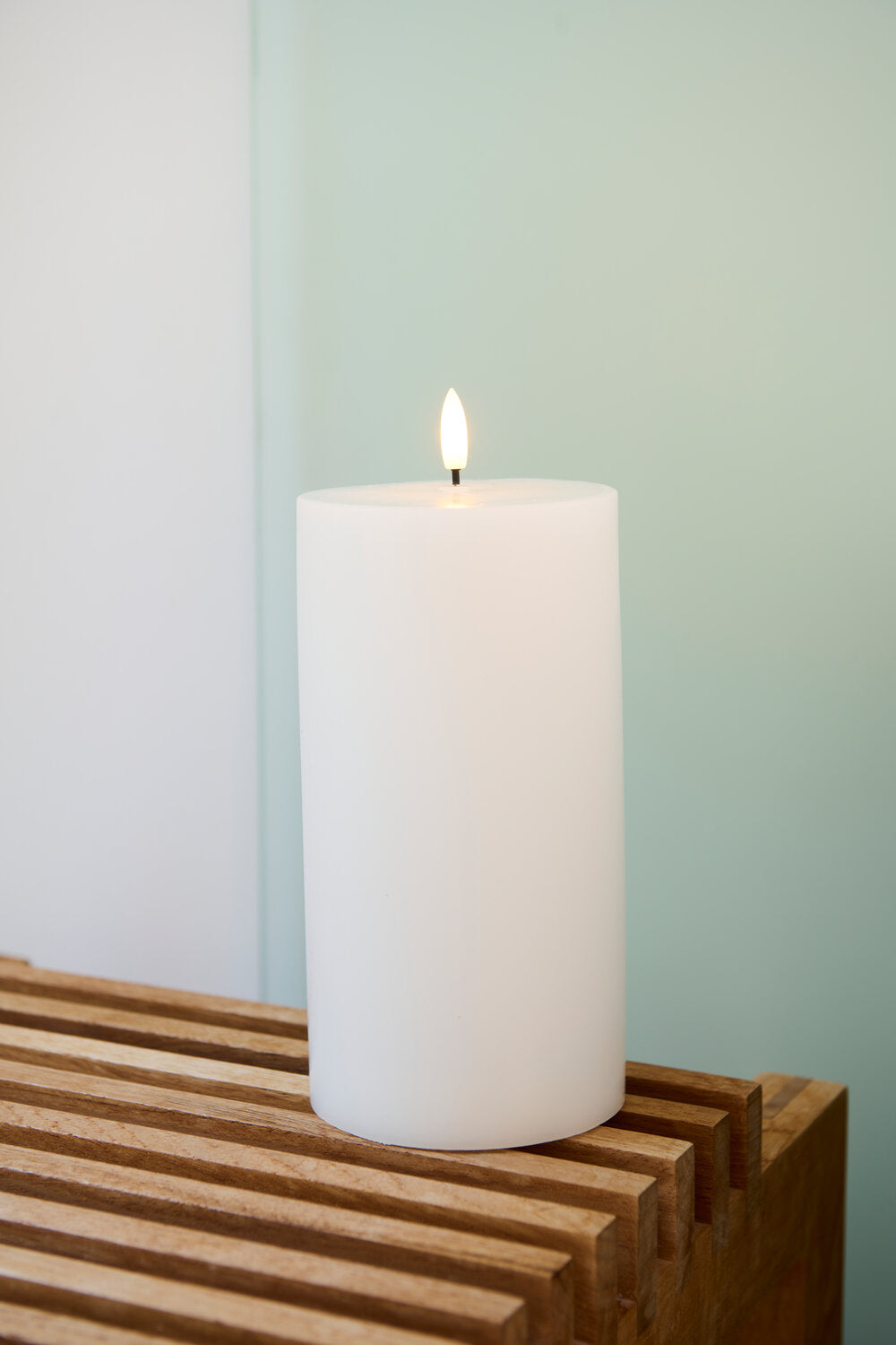 Sille genopladelig LED bloklys, hvid - H20cm.