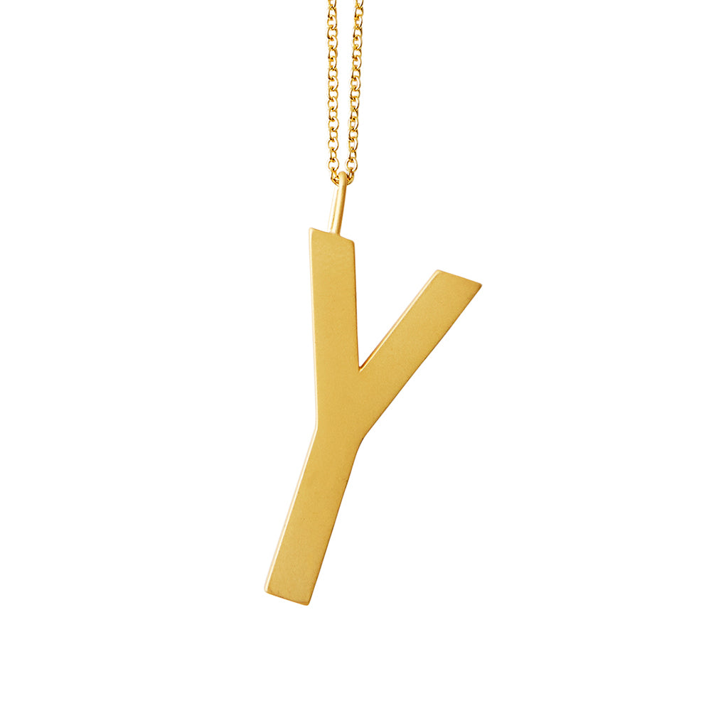 Design Letters Design Letters Archetypes vedhæng, forgyldt - 30 mm. - Bahne