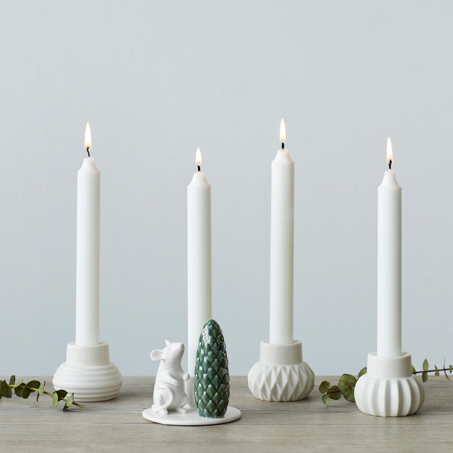 Winter stories mouse lysestage - hvid/grøn