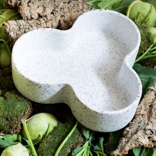 Terrazzo bowl - rød/beige