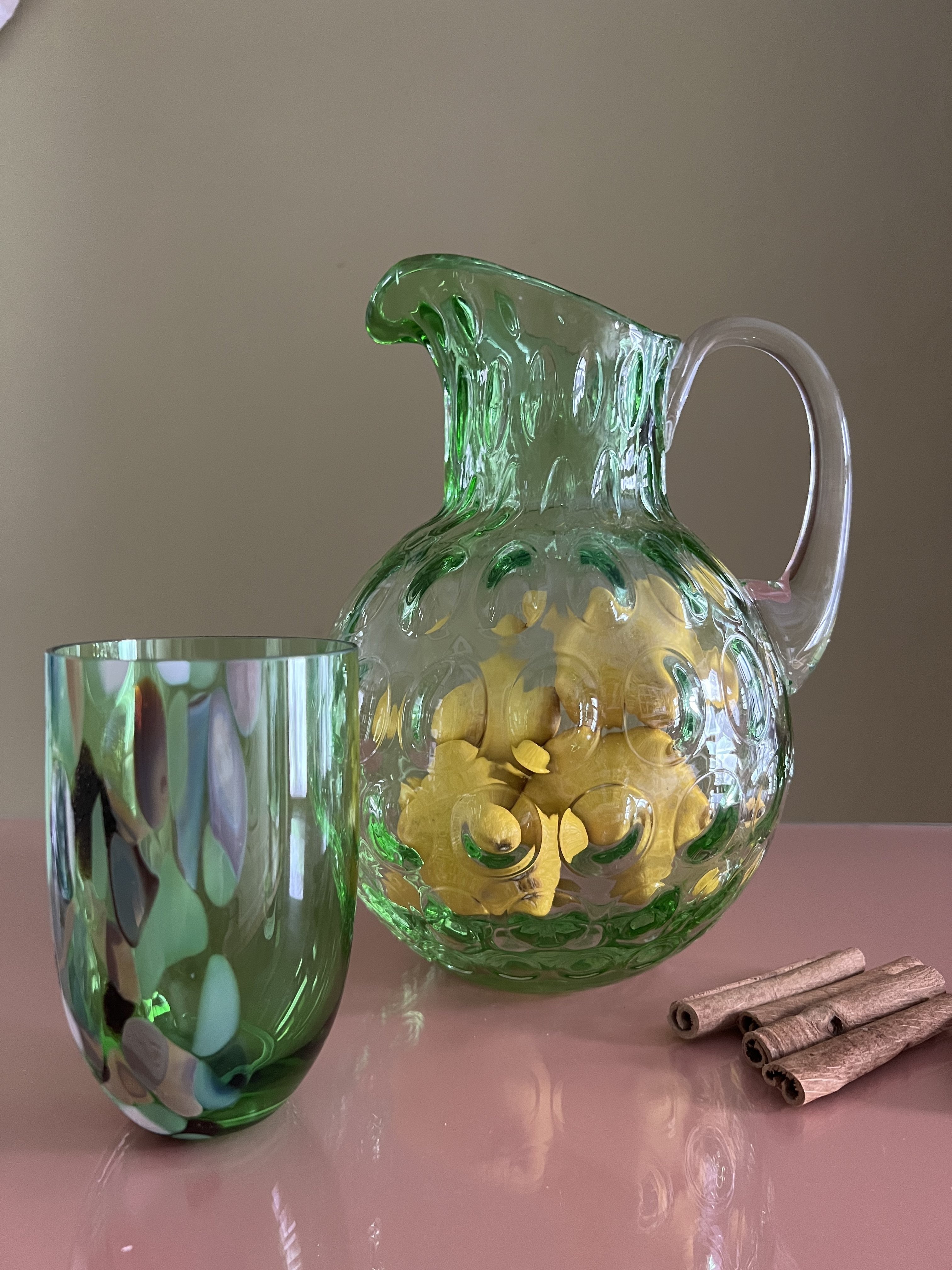 Marble Tumbler glas - Pine Green