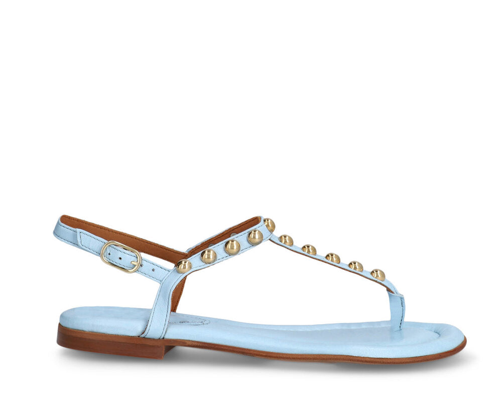 A4095 sandal med nitter Baby blue nappa 711 – Bahne