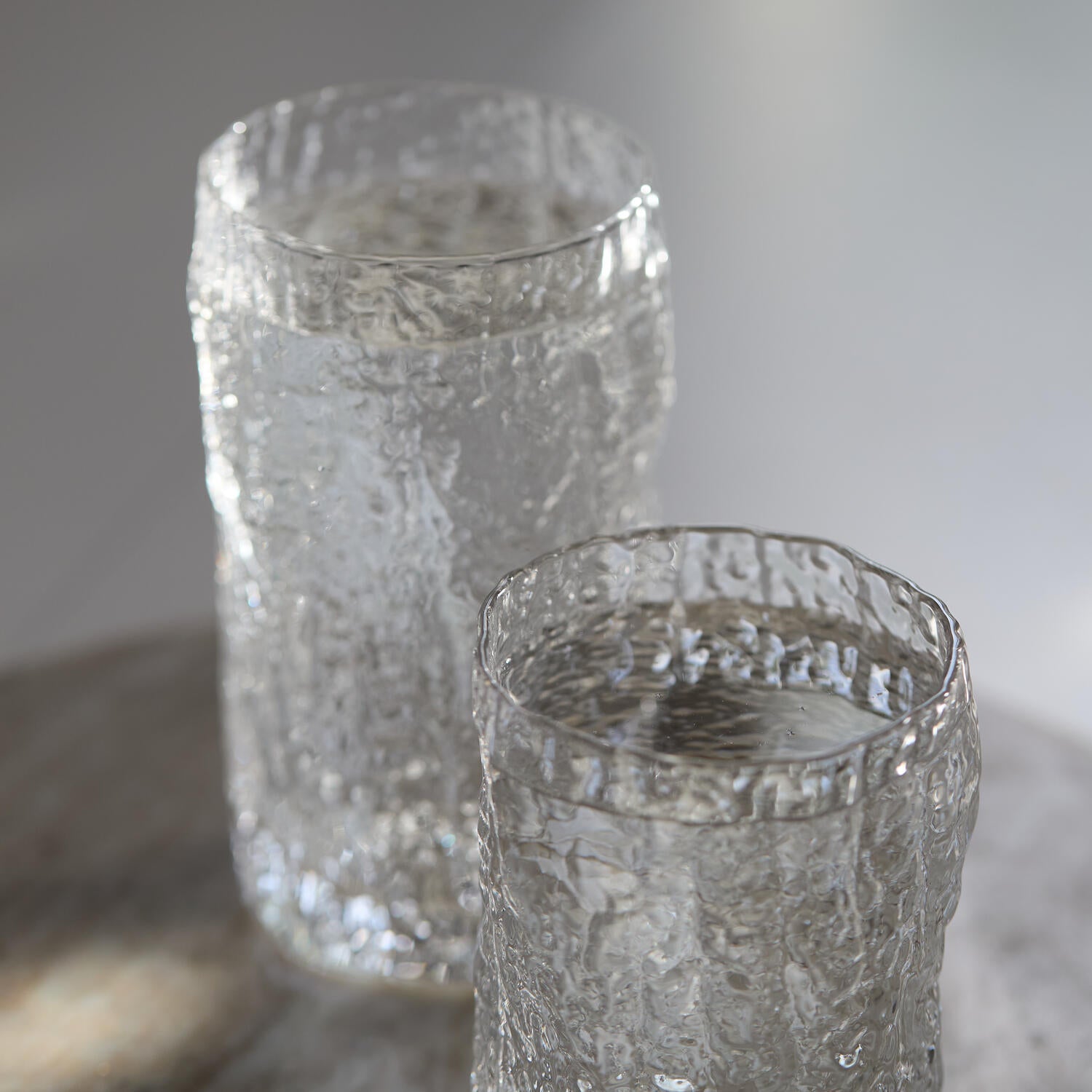 Tumbler Organic Shape vandglas, høj - Clear