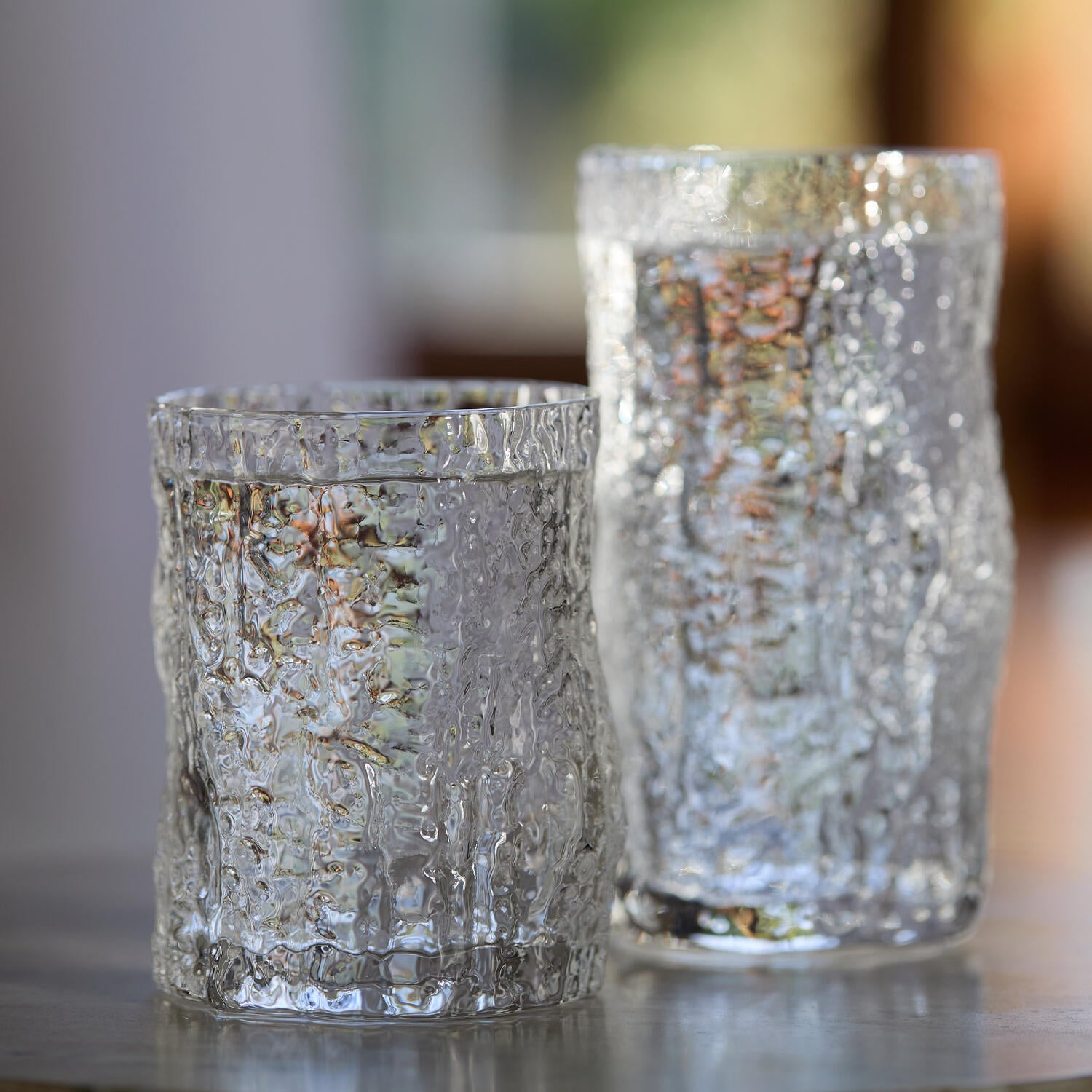 Tumbler Organic Shape vandglas, høj - Clear