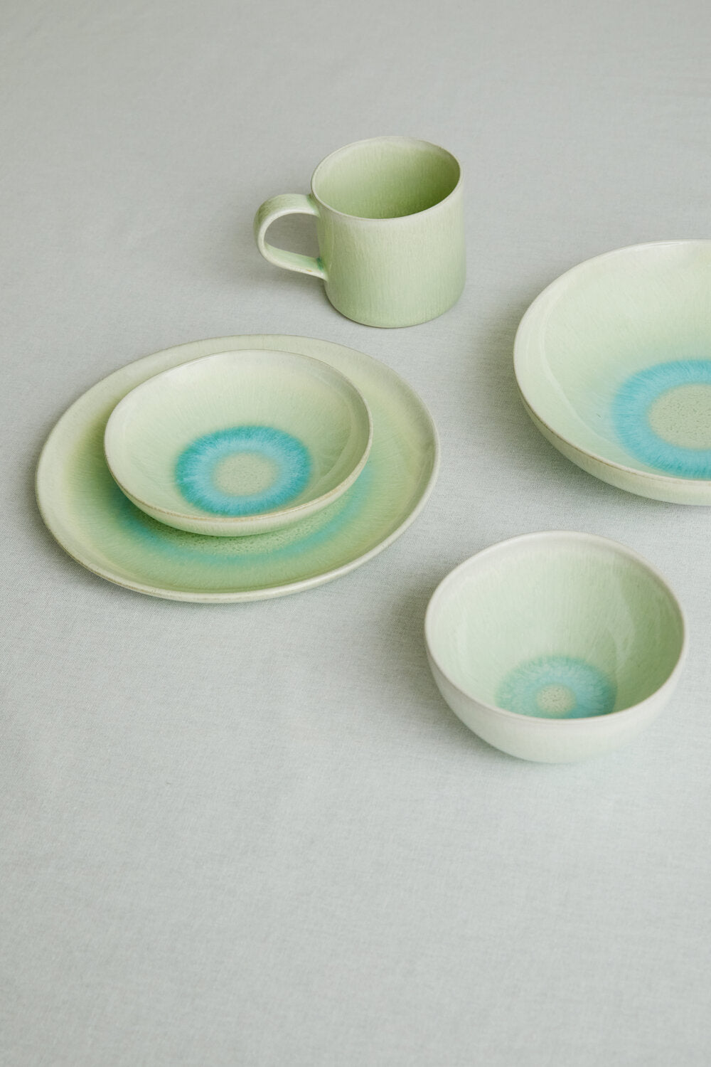 Spring lille dyb tallerken - grøn