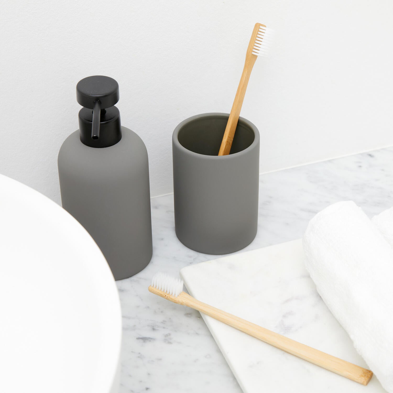 Ceramic Smooth sæbedispenser - grå