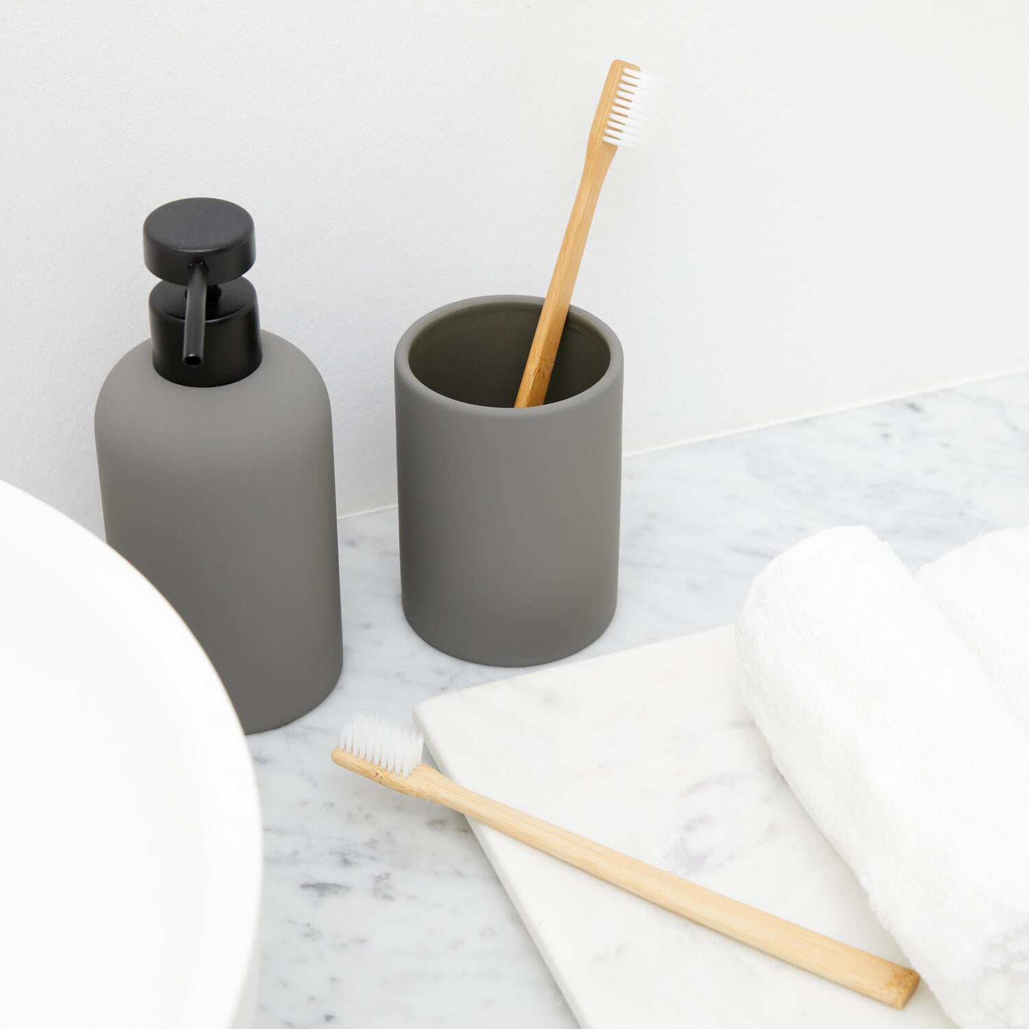 Ceramic Smooth tandbørstekrus - grå