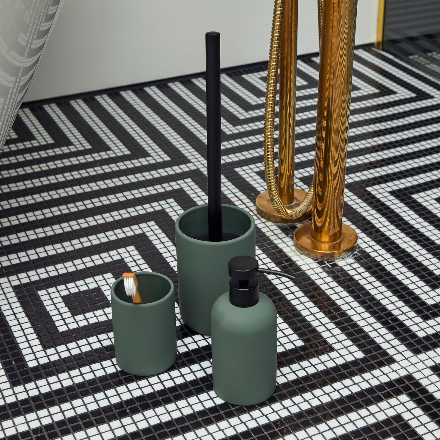 Ceramic Smooth toiletbørste - grøn